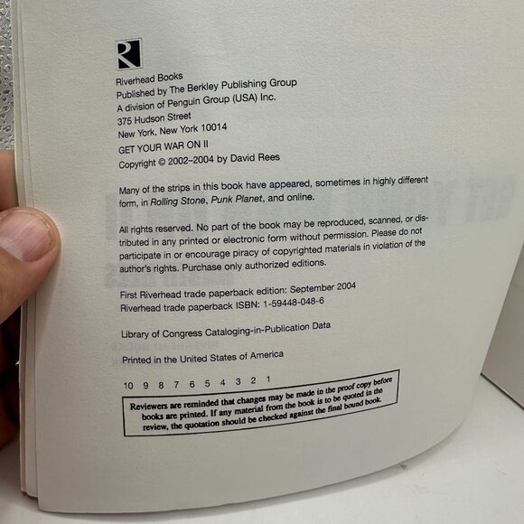 Get Your War on Ii David Rees A September 2004 Riverhead Trade Paperback - Picture 3 of 3